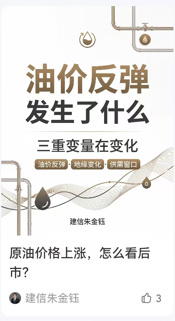 原油价格反弹主题线上图文卡片